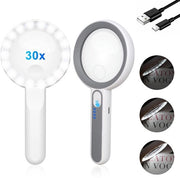 Verglasso con 18 LED - 30x ingrandimento - Ideale per