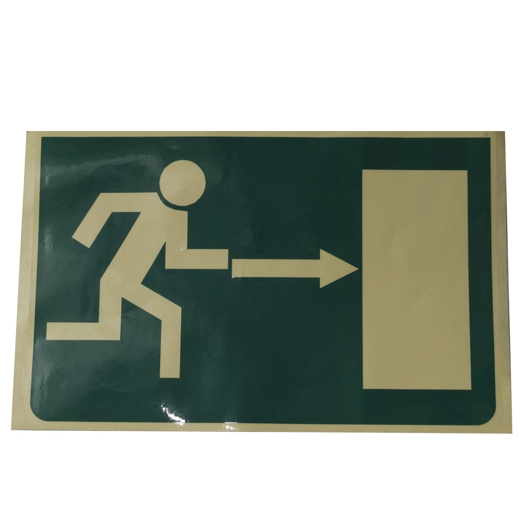 Insegna exit tabella uscita emergenza luminosa led batteria adesiva 1.8W 6400k