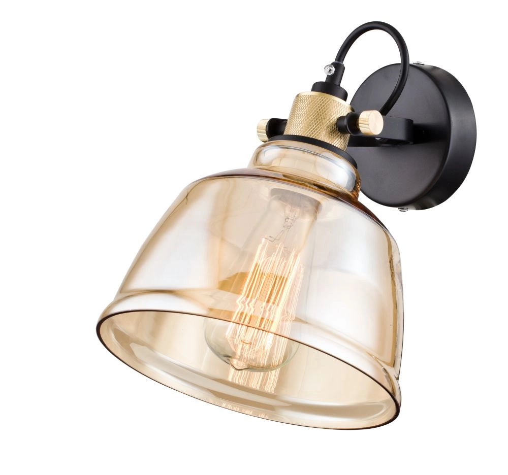 Applique Irving Maytoni T163-01-R vetro ambra nero E27