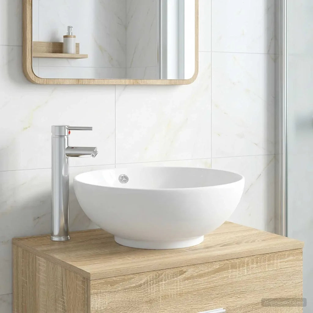 Lavabo da bagno Cromato 44 x 44 x 16 cm Metallo 890246