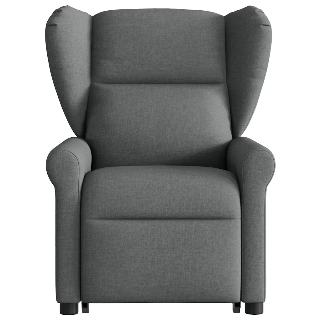 Poltrona Alzapersona Reclinabile Grigio Scuro in Tessuto 3303375
