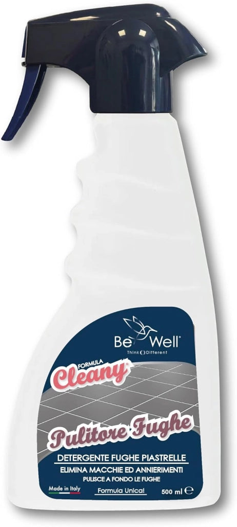 CLEANY Pulitore Fughe Pavimenti, Soluzione Liquida Concentrata per Rimuovere Macchie e Annerimenti da Piastrelle e Rivestimenti, Prodotto Pulizia Casa, Made in Italy, 500ml