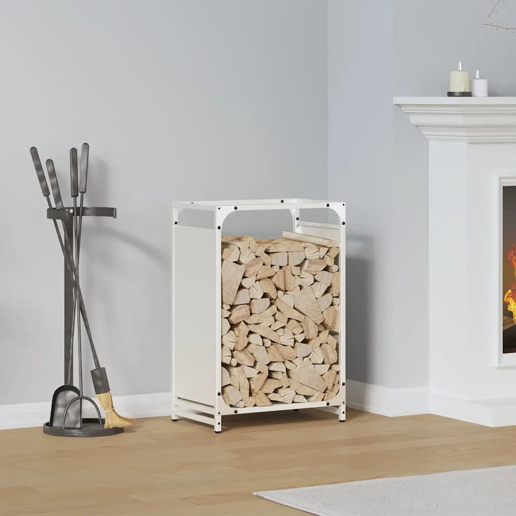 Rastrelliera per Legna da Ardere Bianca 44x28x65 cm CFW9872951
