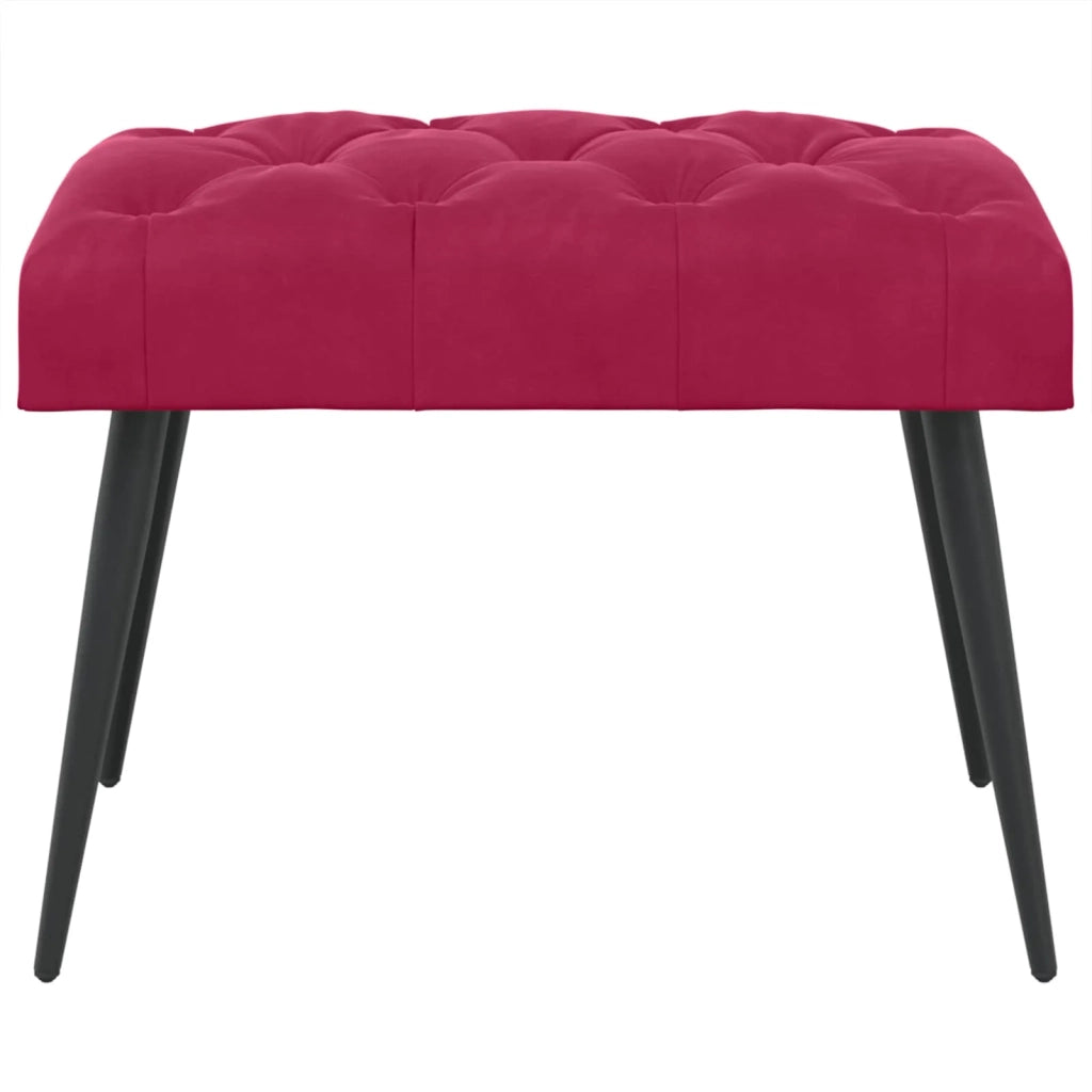 Panchina con bottoni imbottiti Rosso Vino 60 x 40 x 45 cm 42038548