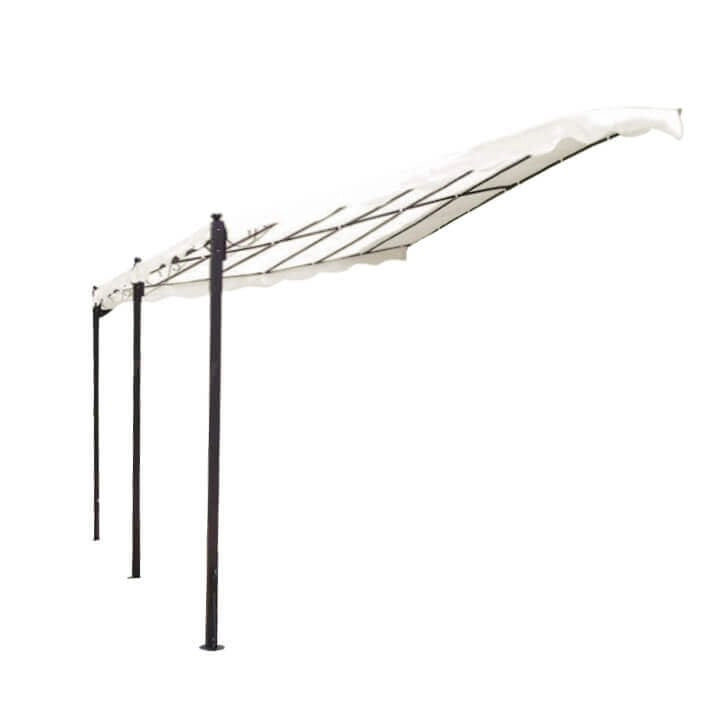 Pergola da Giardino addossata 3x4 in acciaio poliestere - MERLIN