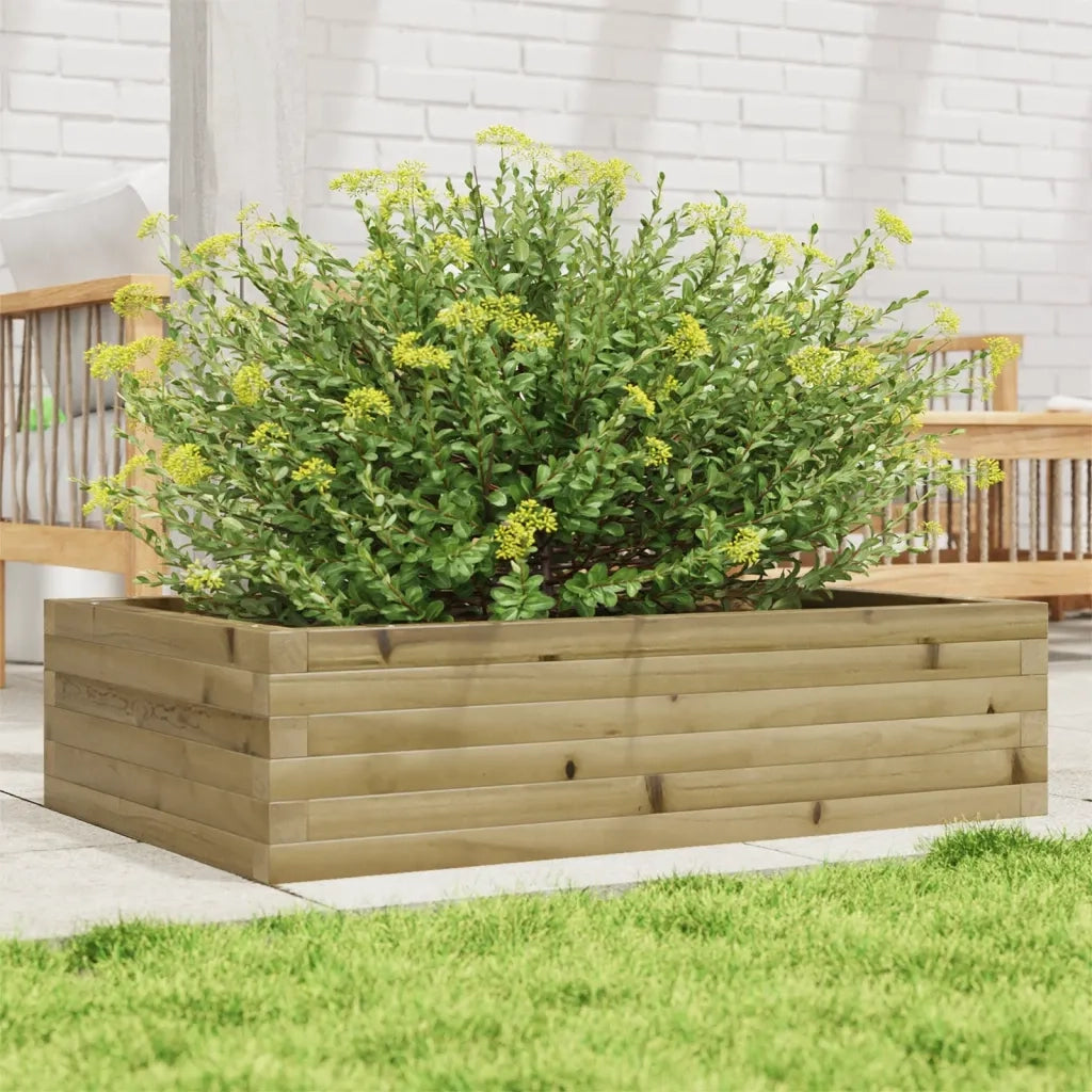 Fioriera | Cassetta per fiori | Vaso da Giardino 90x60x23 cm in Legno di Pino Impregnato