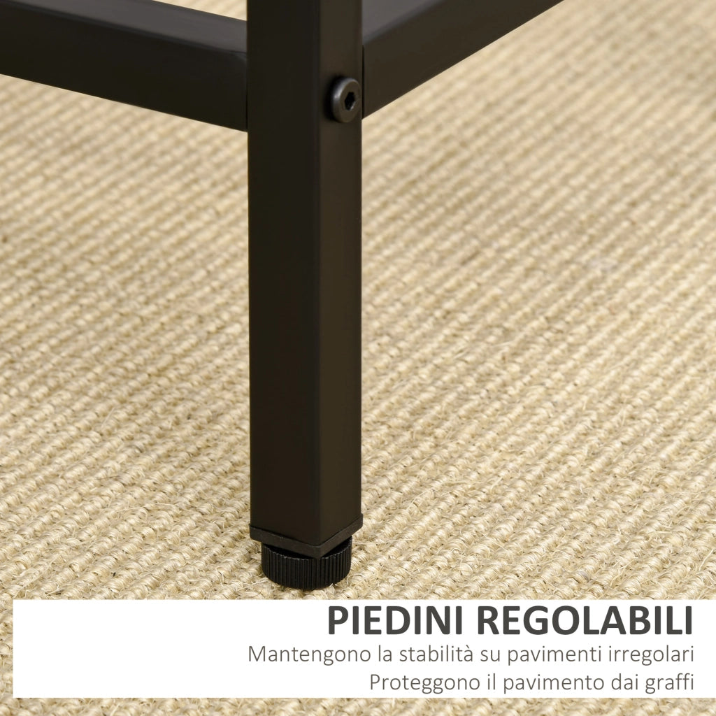 Tavolo alto con sgabelli ¨C zephmum ¨C set 4 persone in metallo e legno rovere chiaro