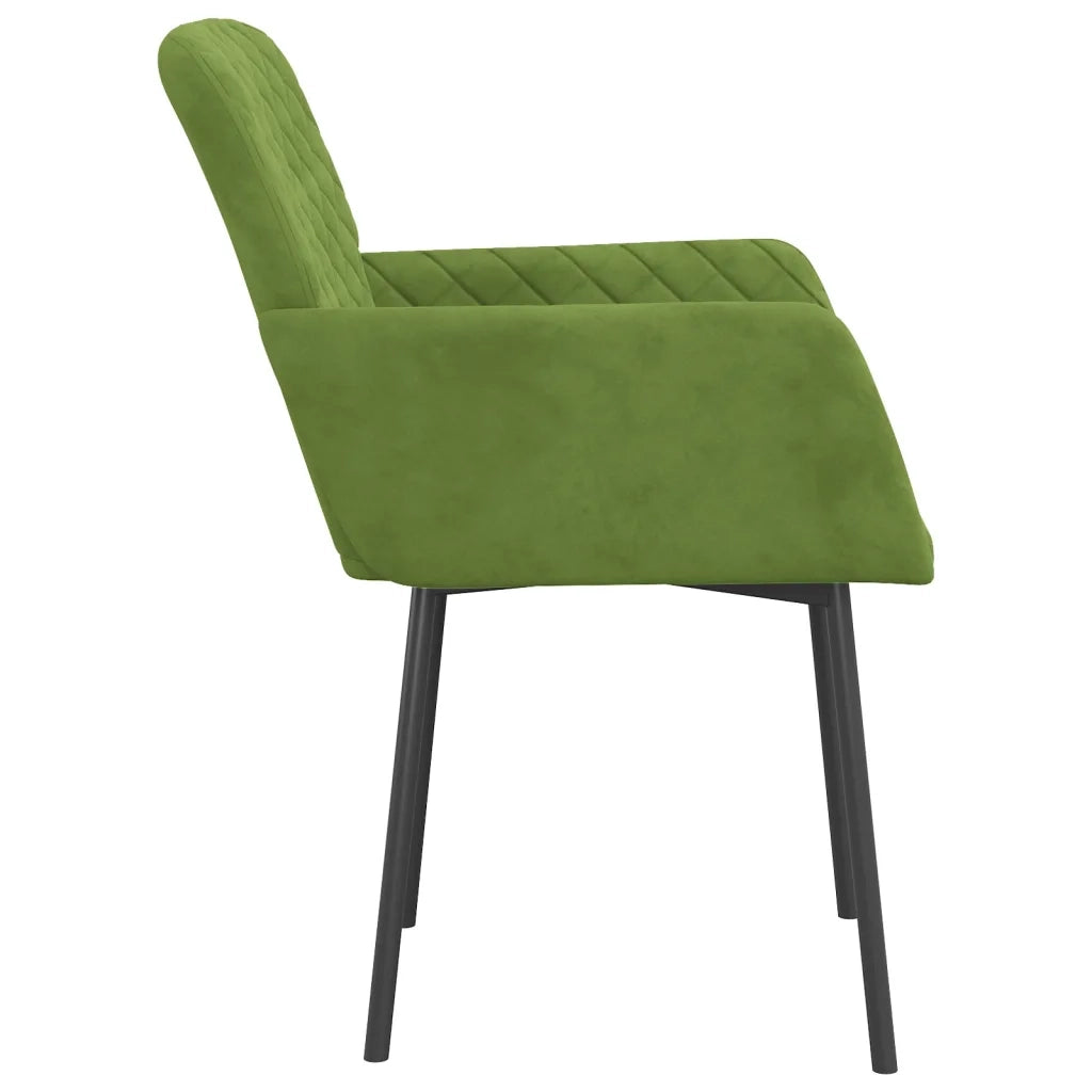 Sedie da Pranzo 2 pz Verde Chiaro in Velluto cod mxl 24419