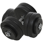EasyComfort Set Manubri Palestra 50kg (8x5kg, 4x1.5kg), Pesi Palestra con 12 Dischi da 1.5kg, 5kg, Փ25mm, per Allenamento a Casa