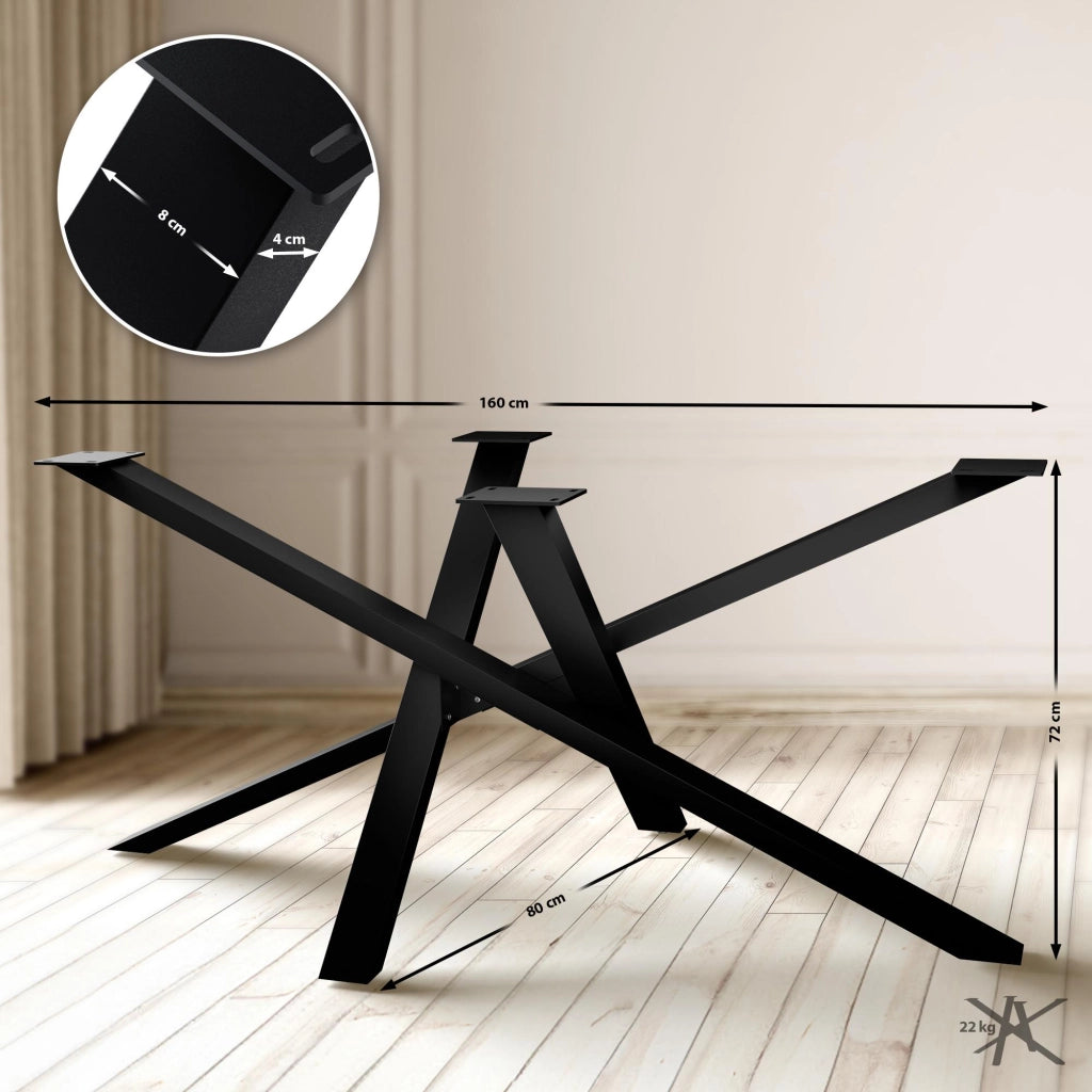 Gambe tavolo Finney 160x80x72 1