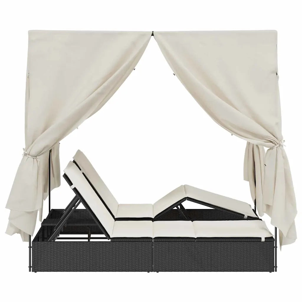Lettino da sole doppio Bianco caldo 205 x 129 x 200 cm 3376127