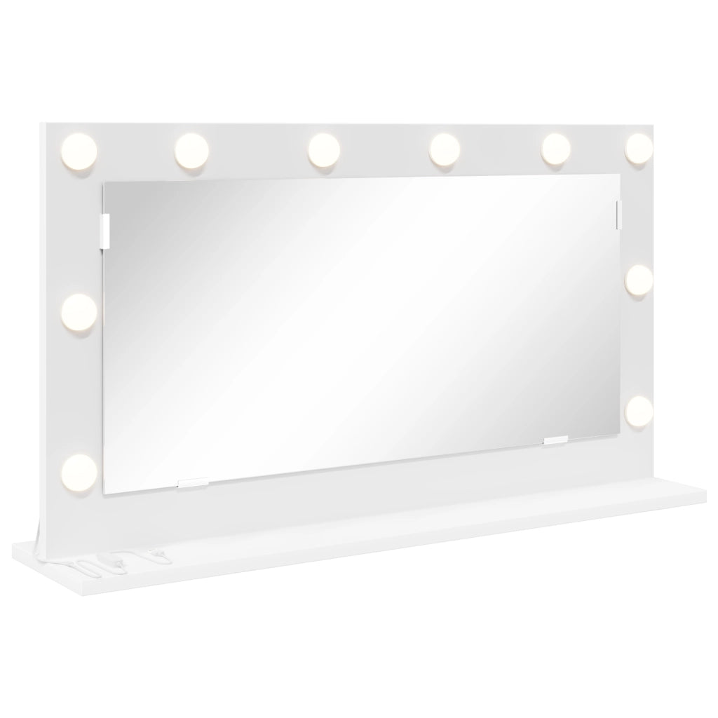 Specchio da Toeletta con Luci LED Bianco 80x45x18 cm