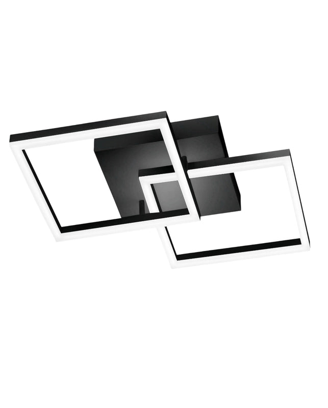 Plafoniera BARD a led moderna 39W Nero 3394-22-101 Fabas Luce