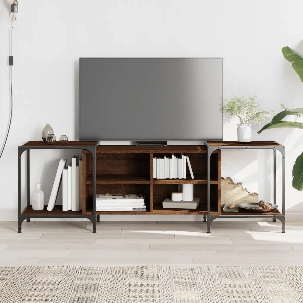 Mobile TV-Credenza per TV-Console TV Rovere Marrone 153x37x50 cm in Legno Multistrato