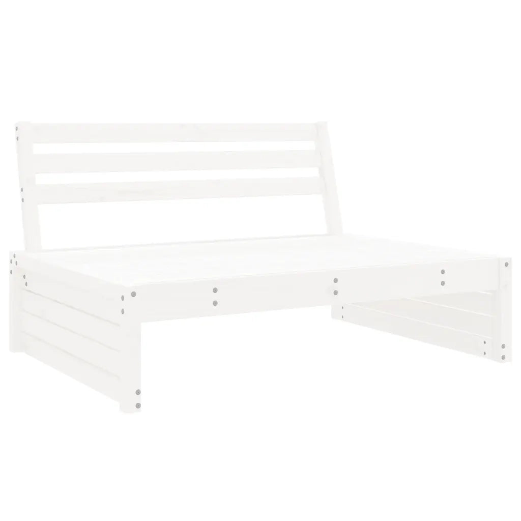 Set Salotto da Giardino 6 pz Bianco in Legno Massello di Pino 3186642