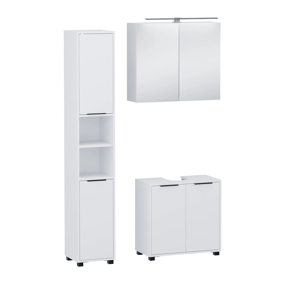 Vicco Set di mobili da bagno Bianco 3 parti