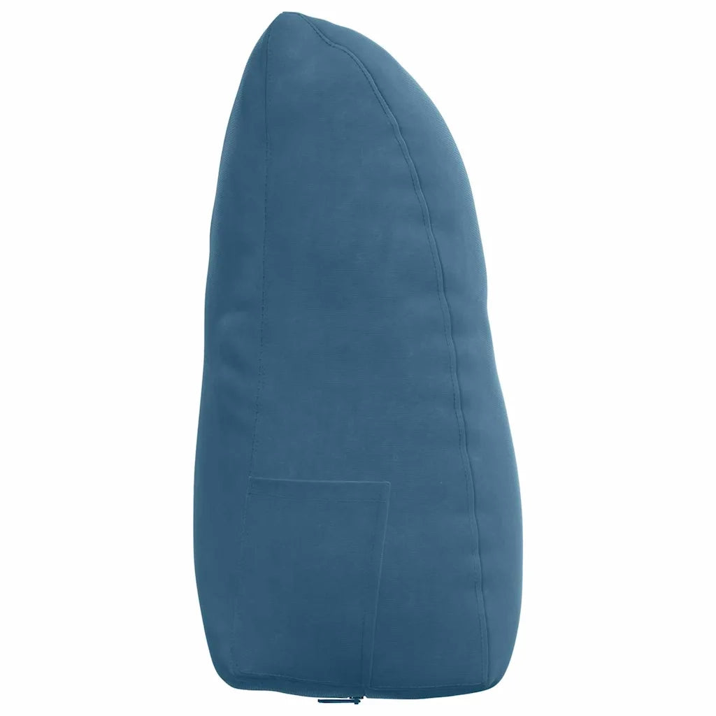 Cuscino per Schiena Blu 60 x 24 x 50 cm Velluto 42014399