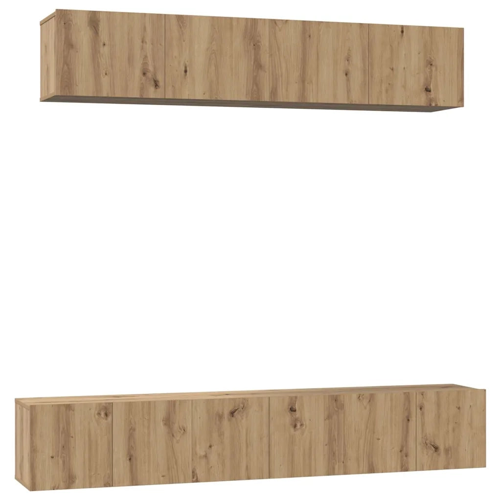 Set mobile TV 5 pcs Rovere artigianale Legno multistrato 3393407
