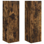 Mobile TV da parete 2 pz | Armadietto TV | Mobile Porta TV Rovere fum¨¦ 30 x 31 x 100 cm