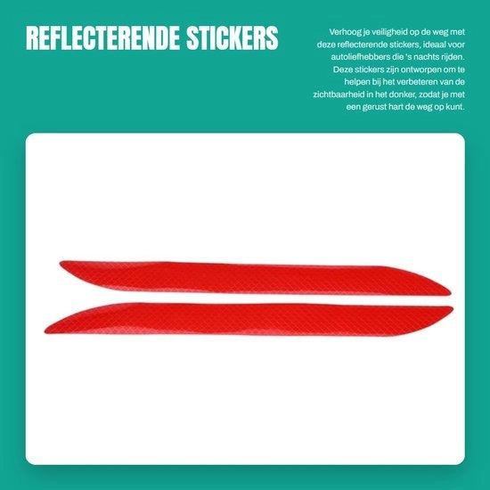 Etichette riflettenti - 2 pezzi - Avviso di sicurezza - PET duraturo - Impronte d'acqua - Metodo di riflessione prismatica - Etichette di sicurezza