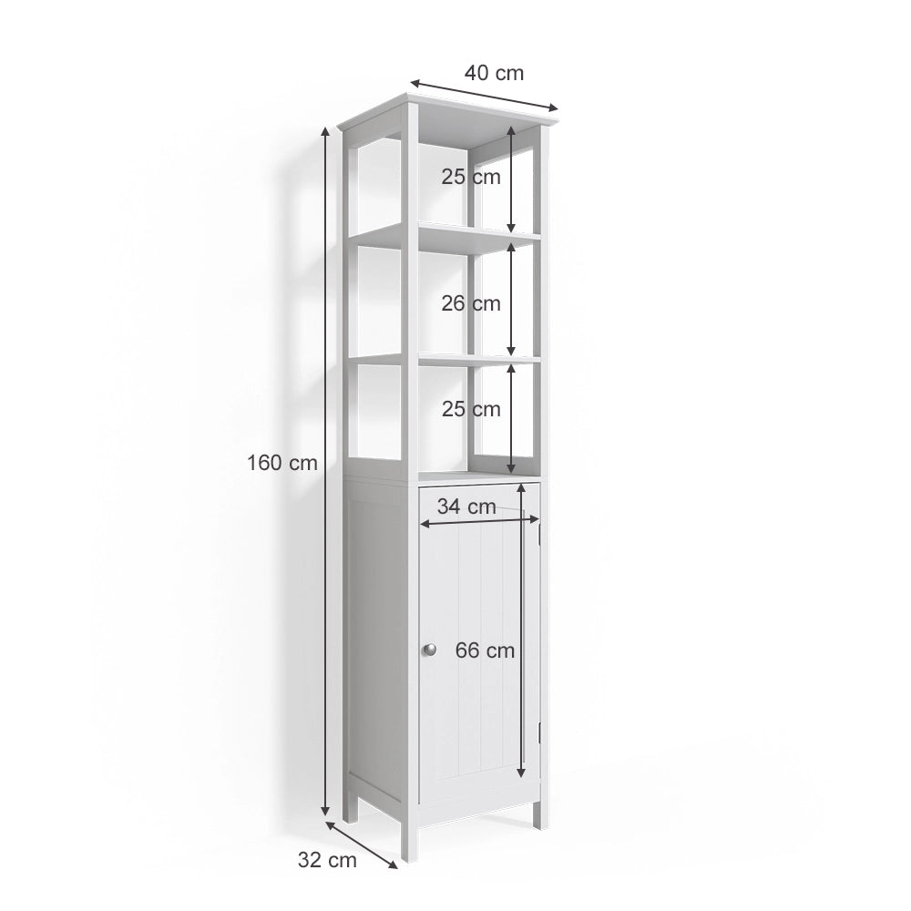 Vicco Mobile bagno alto Bianco 40 x 160 cm
