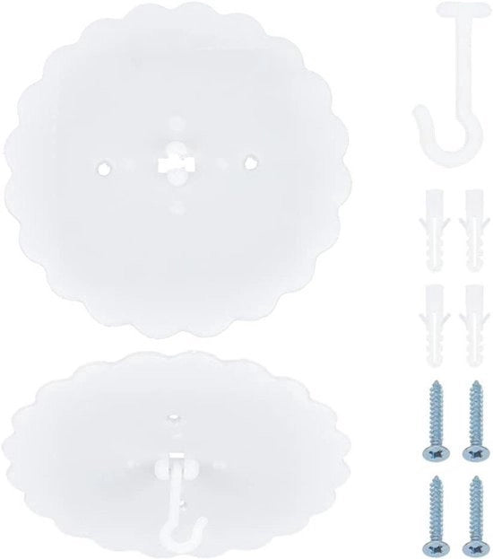 Accessori per letto - 2 Set con viti base 17,9 cm - Super colla per appendiabiti per plafondo.