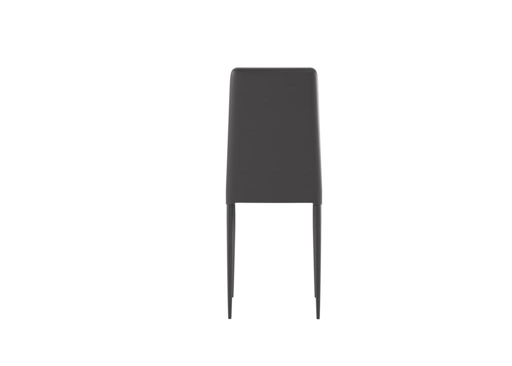 Cleo - Sedia in ecopelle grigio scuro 4 pz