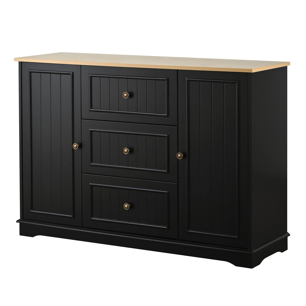 Credenza con 3 Cassetti e Ante ¨C MINIMAL ¨C Nero