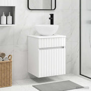 Mobile lavabo da parete Bianco Lucido 39 x 41 x 64,5 cm 890556