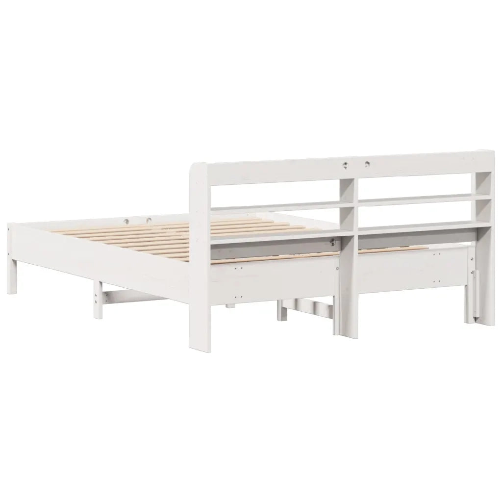 vidaXL Letto senza Materasso Bianco 140x190 cm Legno Massello di Pino