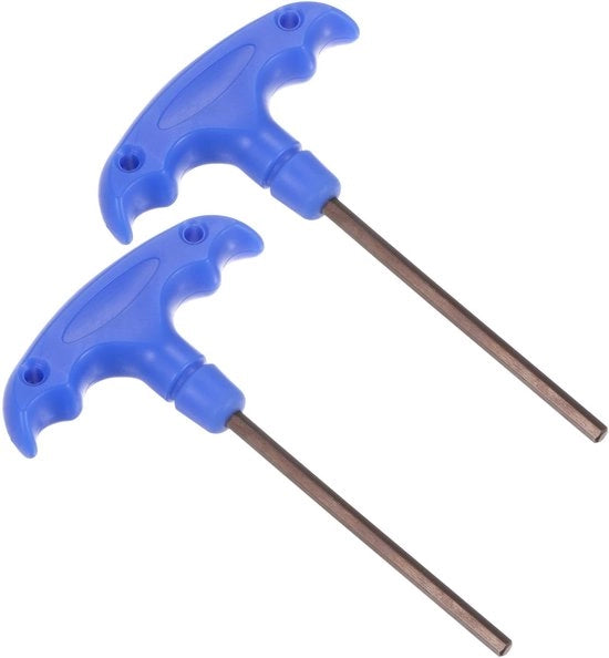 T-sleutel inbussleutel H4 4 mm Hex in acciaio S2, 2-delig, applicazioni per riparazioni domestiche e manutenzione meccanica