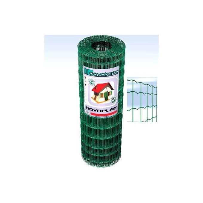 Cavatorta SO03180025B Novaplax Rete elettrosaldata ondulata zincata e plastificata maglia differenziata 60x100 mm filo 2,2 mm colore Verde