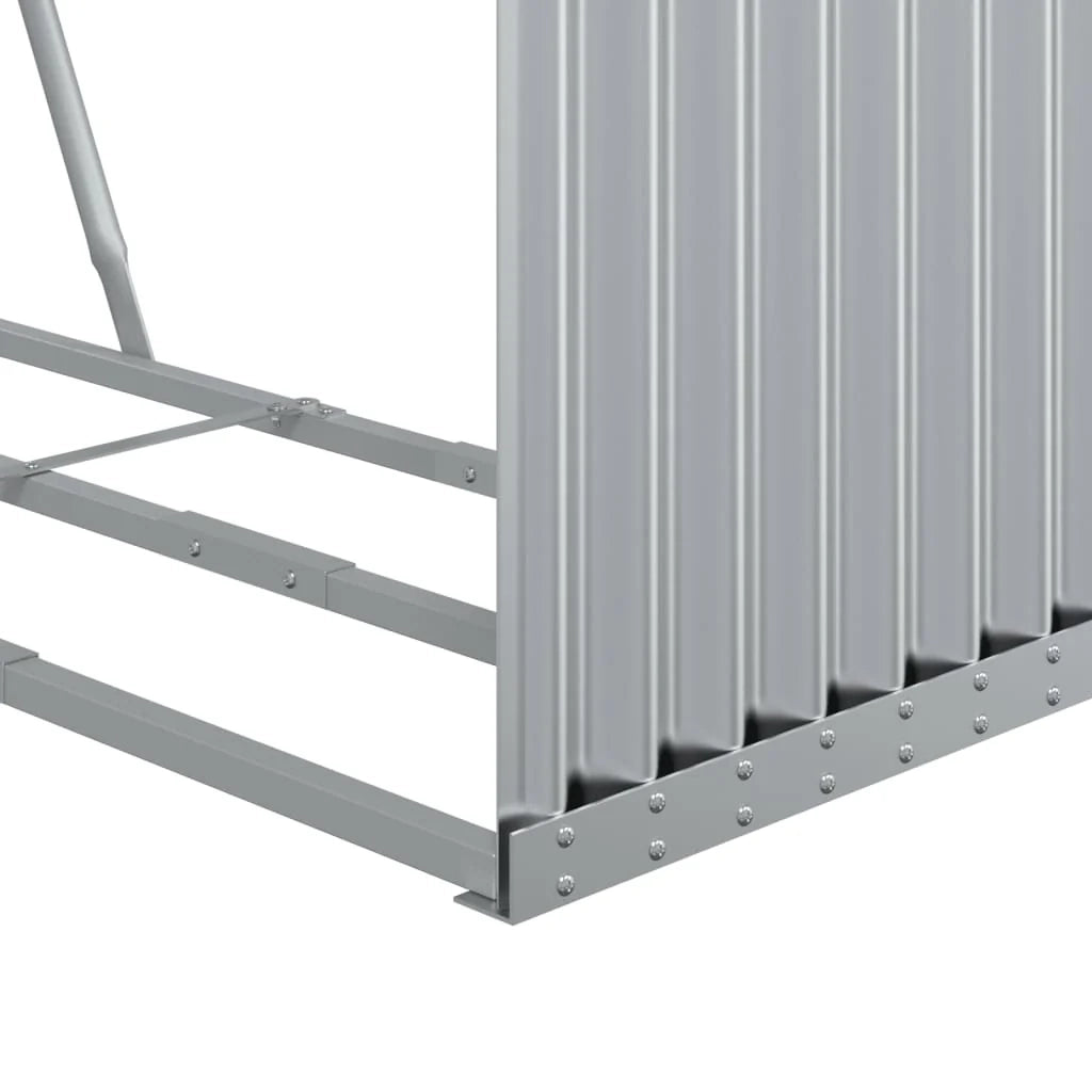 Portalegna argento 120 x 45 x 210 cm acciaio zincato Argento 02_0043791