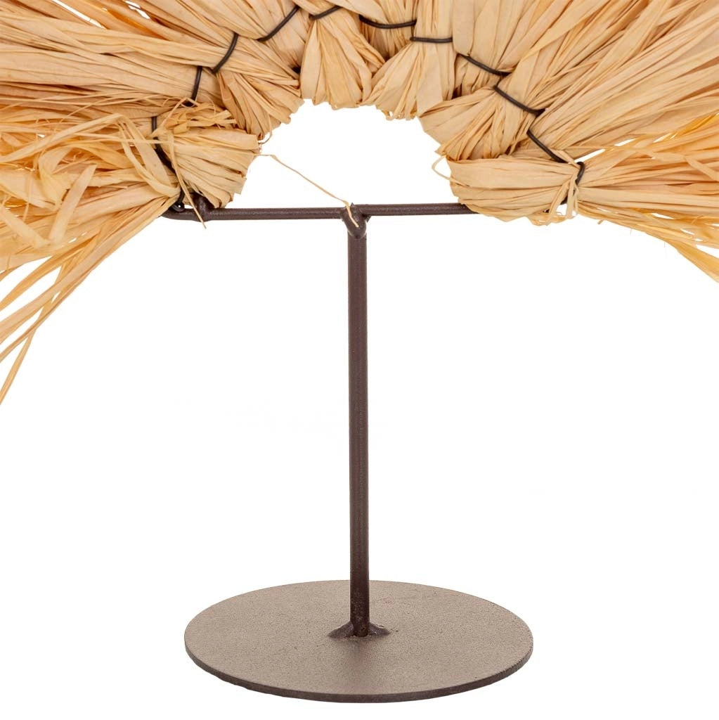 Figura decorativa in fibra naturale marrone 28x02x24,5h