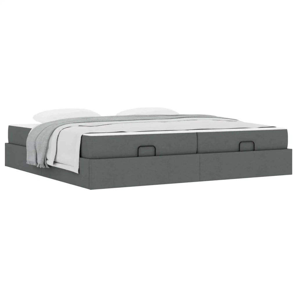 Struttura letto con materasso 2 pcs Grigio Sfumato Tessuto 3399516