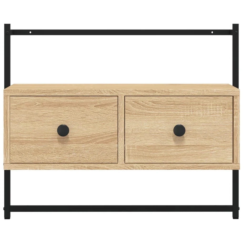 Mobile TV multimediale mensola TV credenza TV sala da pranzo soggiorno camera da letto a parete rovere Sonoma 60,5 x 30 x 51 cm legno ingegnerizzato marrone 02_0028163