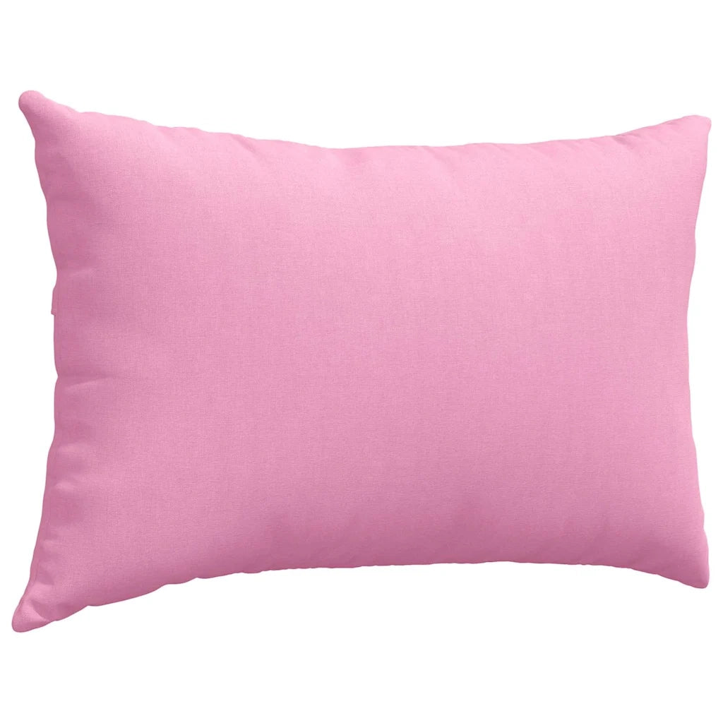 Cuscini da Divano 2 pz | Cuscini per sedie Rosa 60 x 40 cm Tessuto