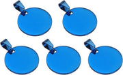 Etichette metalliche rotonde Blu per Gravure 1,5 cm - 5 pezzi per Animali e Fai da Te.