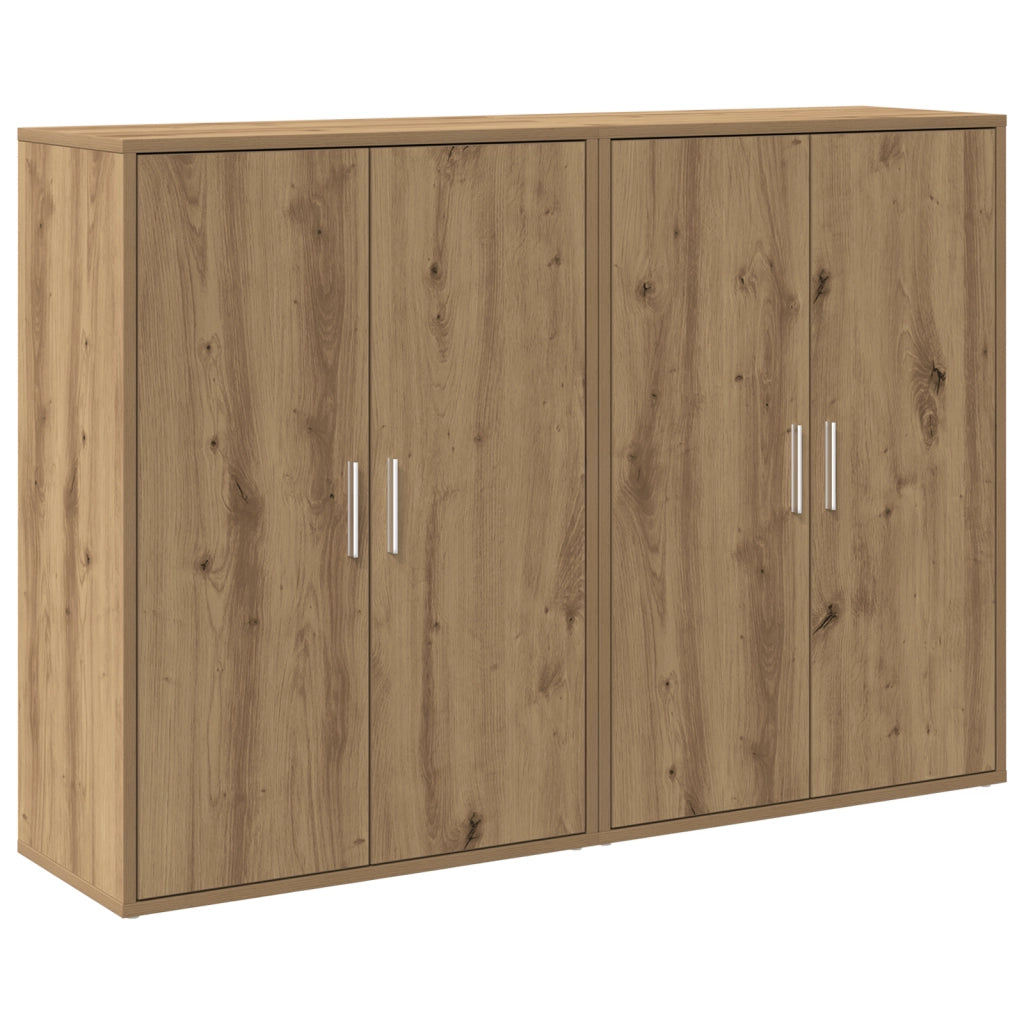 Sideboards 2 pcs Rovere artigianale 60x31x84 cm Legno ingegnerizzato