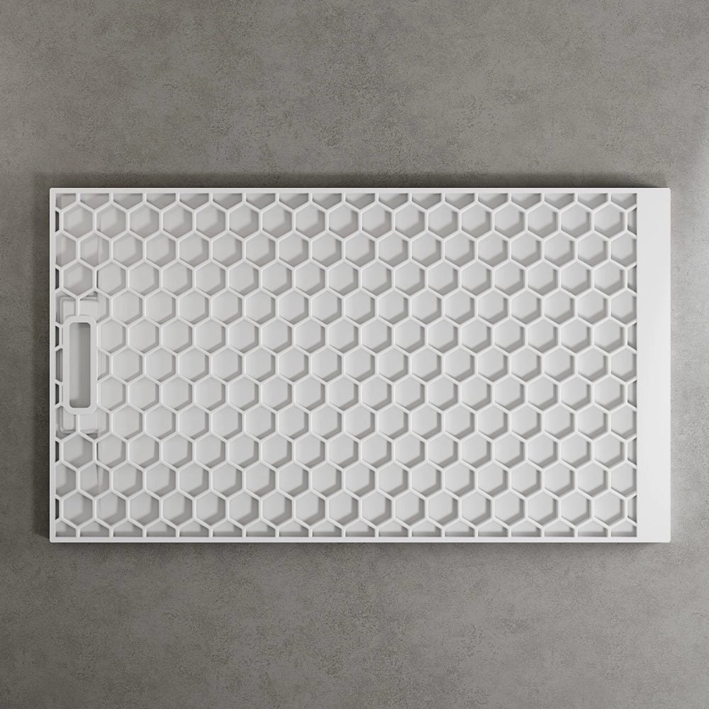 Piatto Doccia Ultraslim 70x150 cm Mineral Marmoresina Bianco Effetto Pietra| Riva