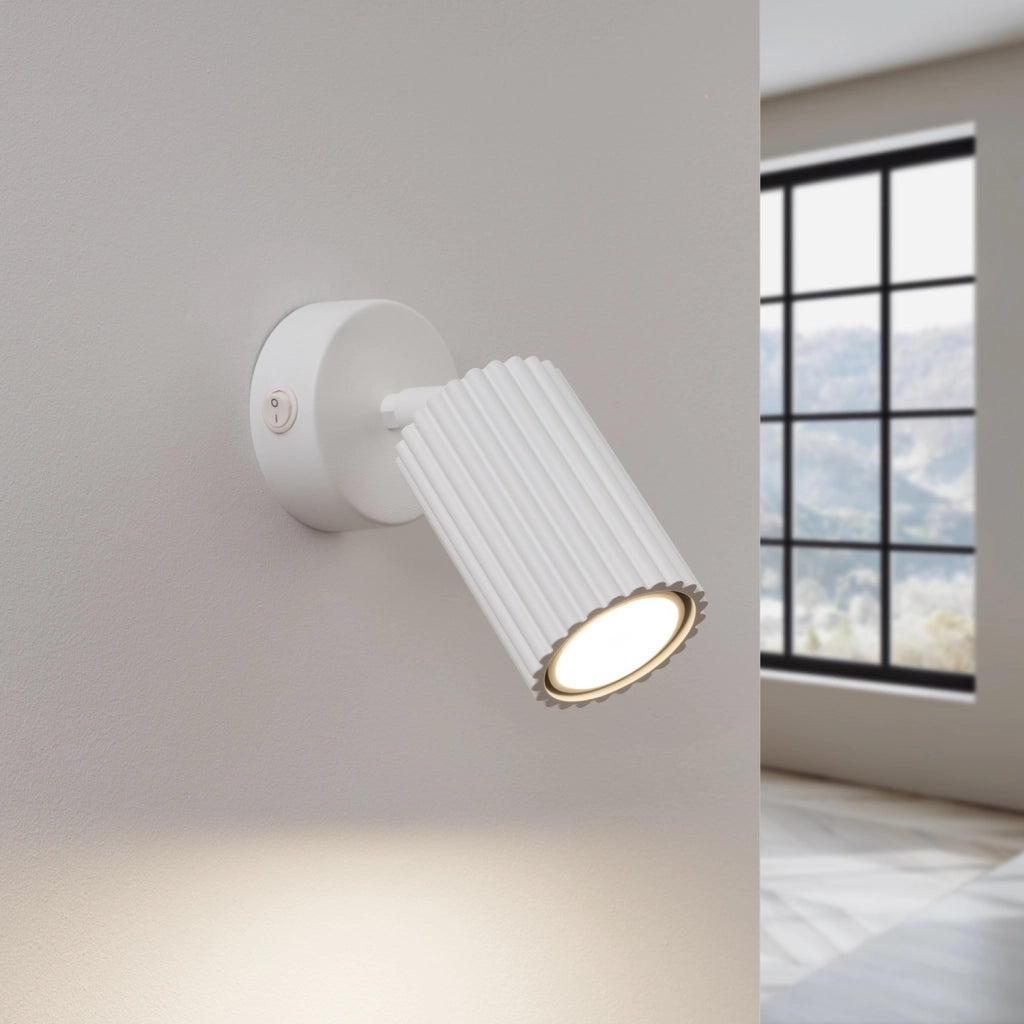 Applique moderna bianca orientabile GU10 GRAVIO Pure Lume