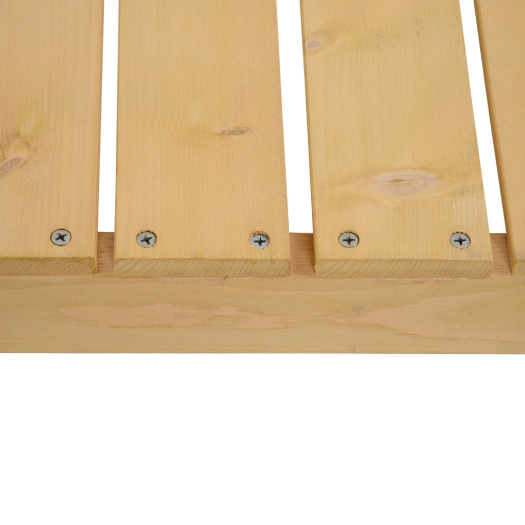 Panchina da Giardino 2 Posti in Legno Abete 110x38x35 cm  Log Abete