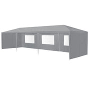 Gazebo per Eventi Wedau con Copertura Impermeabile 900x300x255 cm Grigio Scuro casa.pro