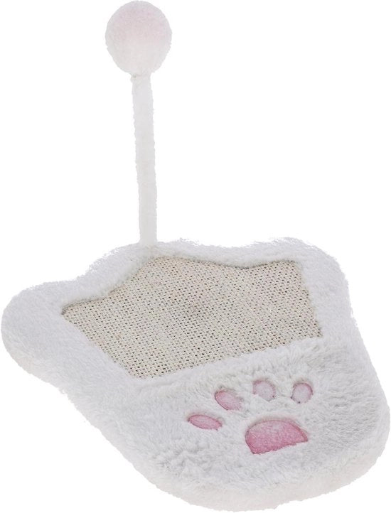 Tavolo da grattare 36 x 31 cm in bianco/pink per gatti
