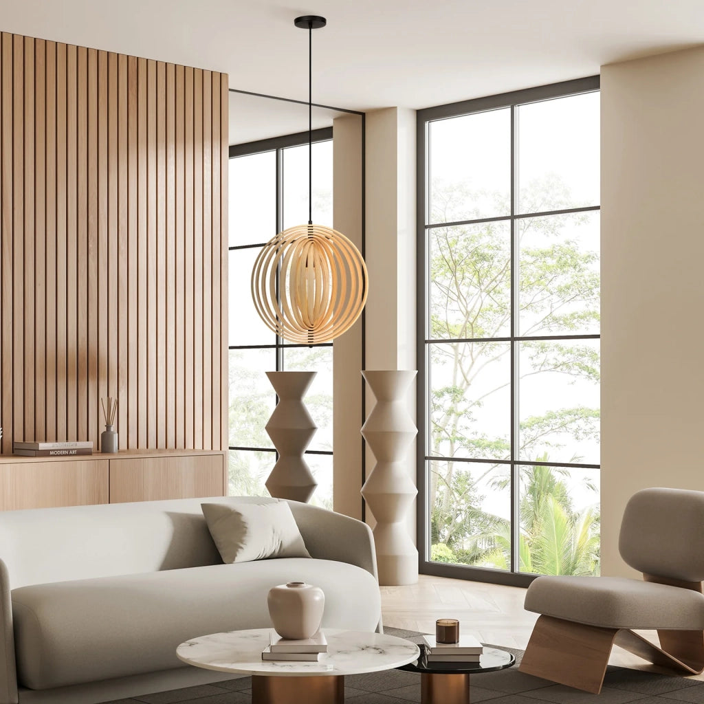Maytoni lampada a sospensione moderna Roots 1 luce E27 nero metallo