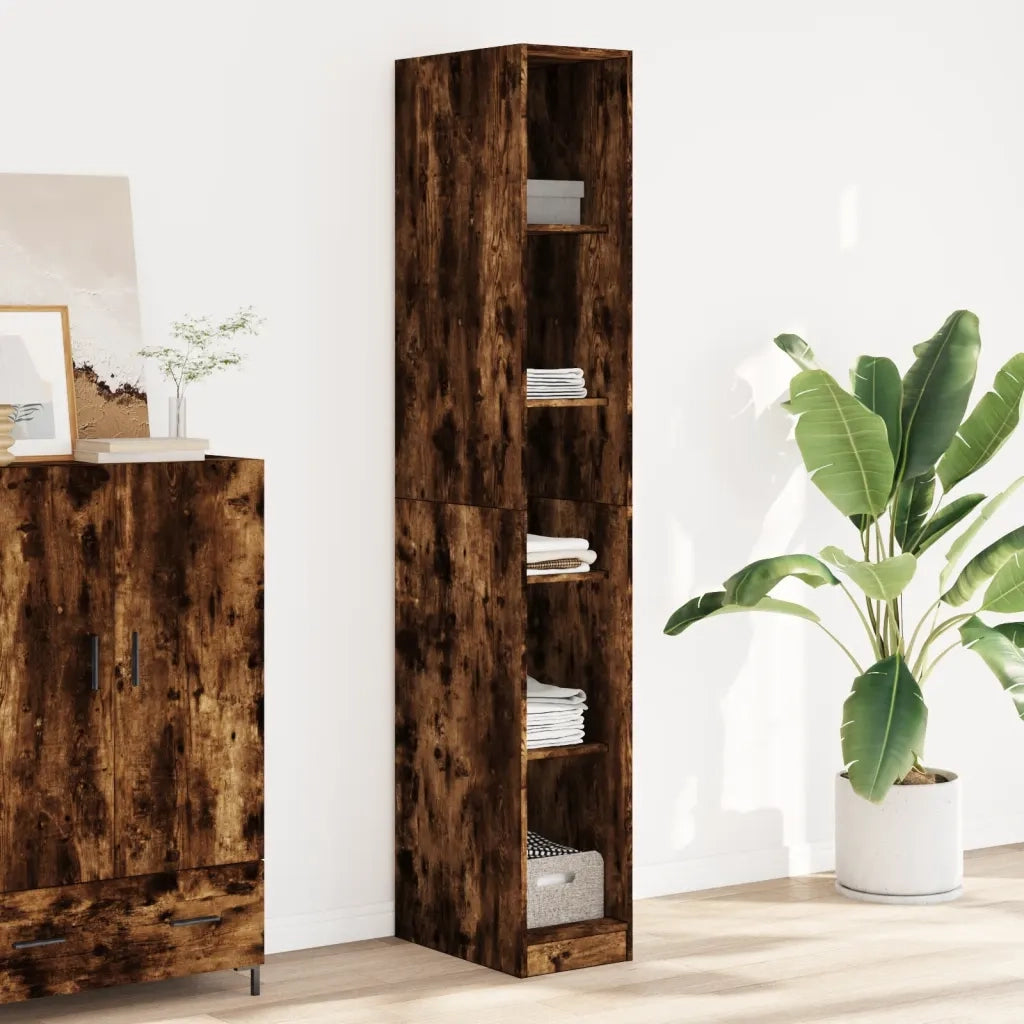 Armadio Rovere Fumo 30x50x200 cm in Legno tecnico CFW9285493