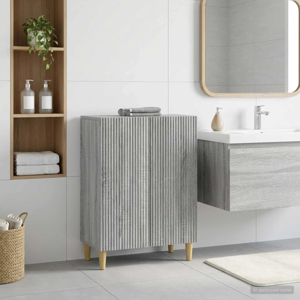 Mobiletto da Bagno ARNHEM Sonoma grigio 59,5 x 31 x 80 cm 896621
