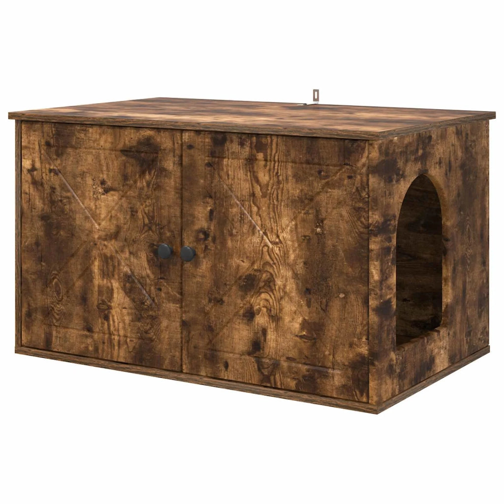 Casa per Gatti Rovere fumé 85 x 55 x 50 cm Legno multistrato 8000730