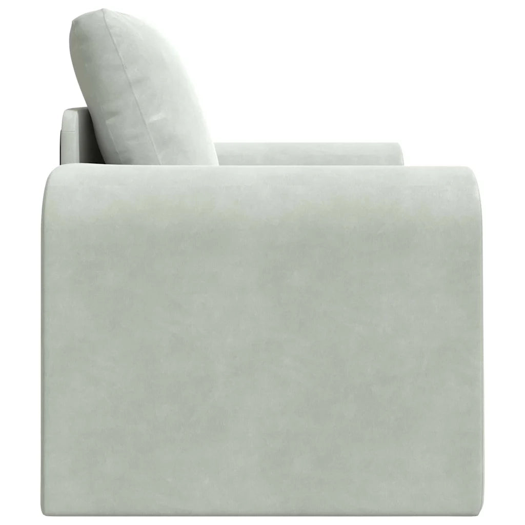 Divano letto-Sofa Letto-Daybed Grigio chiaro 98 x 71 x 83 cm Velluto