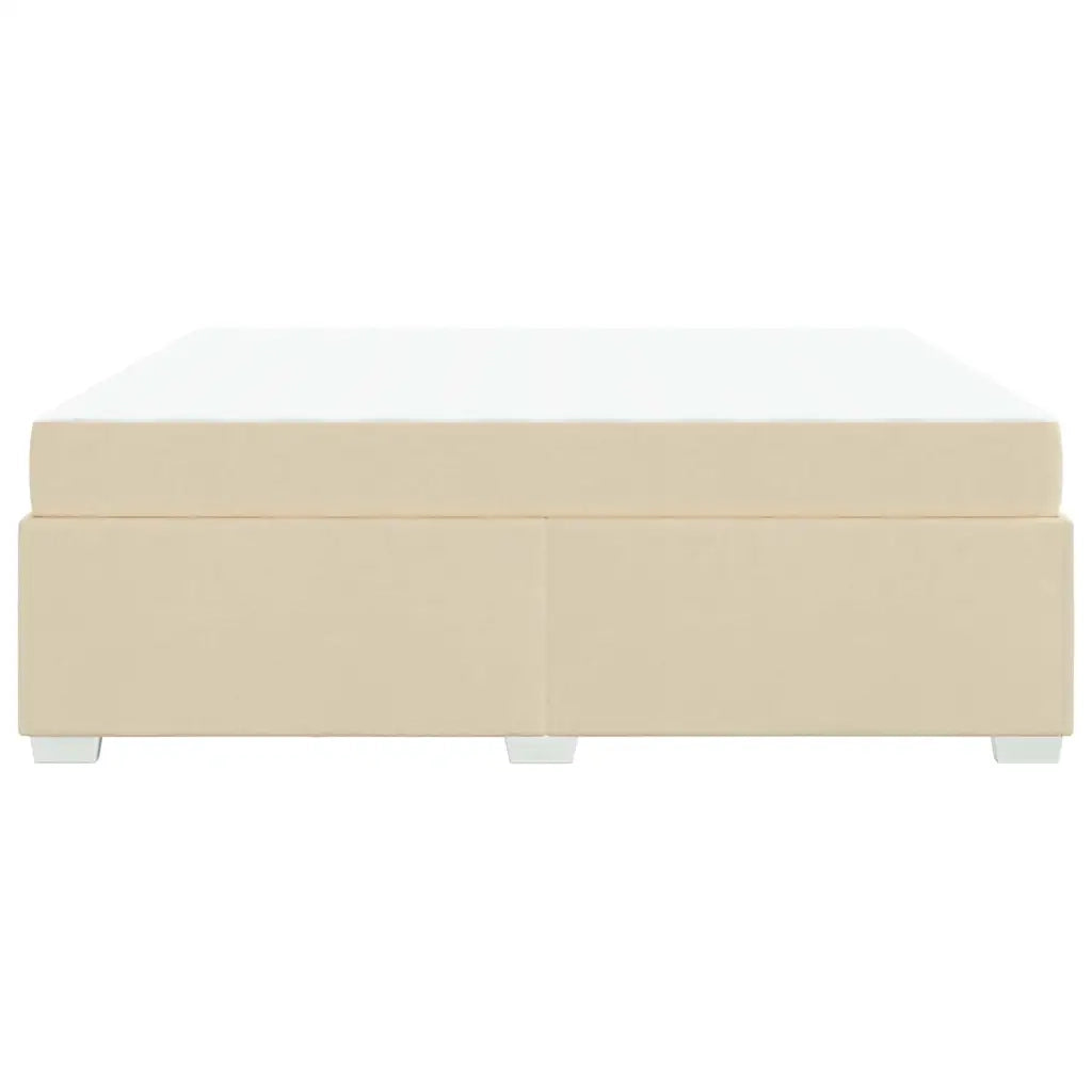 Struttura del letto con materasso Crema 180 x 200 cm Tessuto